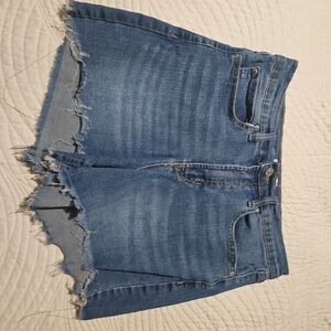 Nicole Miller Short Shorts NOMAD Super High Rise Womens Size 6 Denim  Cut Off